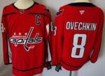 Washington Capitals #8 Alex Ovechkin Red Fanatics Authentic Jersey