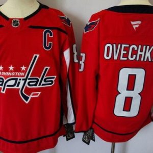Washington Capitals #8 Alex Ovechkin Red Fanatics Authentic Jersey