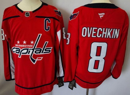 Washington Capitals #8 Alex Ovechkin Red Fanatics Authentic Jersey