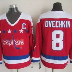Washington Capitals #8 Alex Ovechkin Red Winter Classic Throwback Jersey