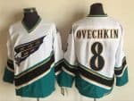 Washington Capitals #8 Alex Ovechkin White Throwback Jersey