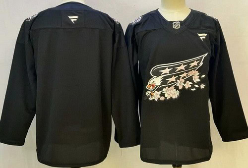 Washington Capitals Blank Black 50th Authentic Jersey