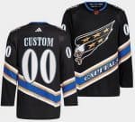 Washington Capitals Customized Black 2022 Reverse Retro Authentic Jersey
