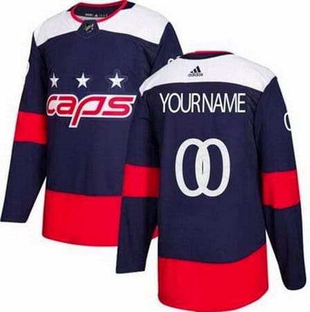 Washington Capitals Customized Navy 2018 Stadium Series Authentic Jersey