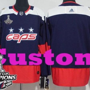 Washington Capitals Customized Navy 2018 Stadium Series Stanley Cup Champions Jersey