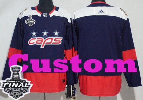 Washington Capitals Customized Navy 2018 Stadium Series Stanley Cup Finals Jersey