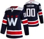 Washington Capitals Customized Navy 2021 Alternate Authentic Jersey