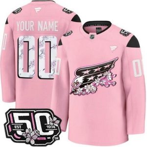Washington Capitals Customized Pink 50th Anniversary Authentic Jersey