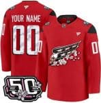 Washington Capitals Customized Red 50th Anniversary Authentic Jersey