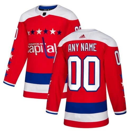 Washington Capitals Customized Red Alternate Authentic Jersey