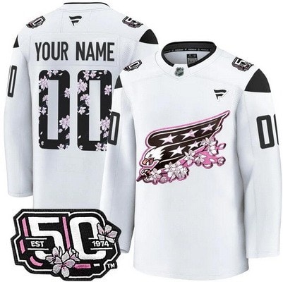 Washington Capitals Customized White 50th Anniversary Authentic Jersey