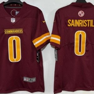 Washington Commanders #0 Mike Sainristil Limited Red Vapor Jersey