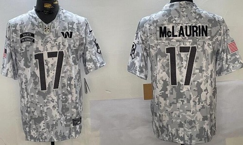 Washington Commanders #17 Terry McLaurin Limited Arctic Camo 2024 Salute to Service Jersey