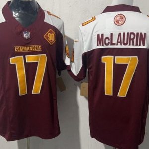 Washington Commanders #17 Terry McLaurin Limited Red Thanksgiving FUSE Vapor Jersey