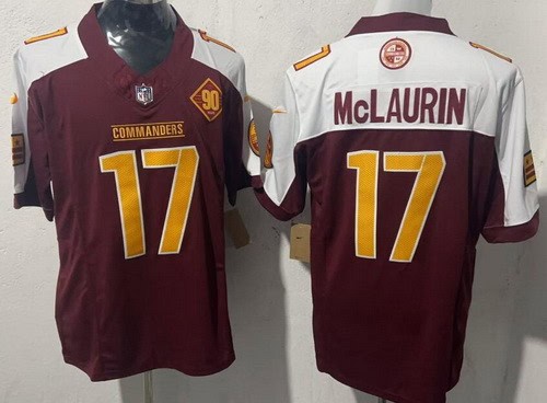 Washington Commanders #17 Terry McLaurin Limited Red Thanksgiving FUSE Vapor Jersey