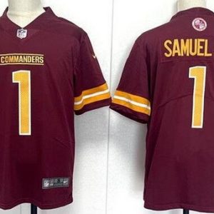 Washington Commanders #1 Deebo Samuel Sr Limited Red Vapor Jersey