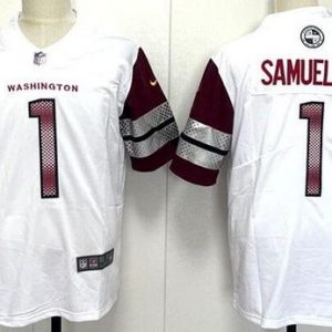 Washington Commanders #1 Deebo Samuel Sr Limited White Vapor Jersey