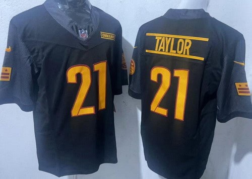Washington Commanders #21 Sean Taylor Limited Black FUSE Vapor Jersey