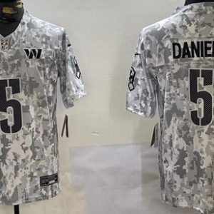Washington Commanders #5 Jayden Daniels Limited Arctic Camo 2024 Salute to Service Jersey