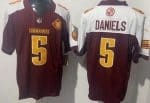 Washington Commanders #5 Jayden Daniels Limited Red Thanksgiving FUSE Vapor Jersey