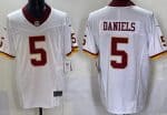 Washington Commanders #5 Jayden Daniels Limited White Alternate FUSE Vapor Jersey