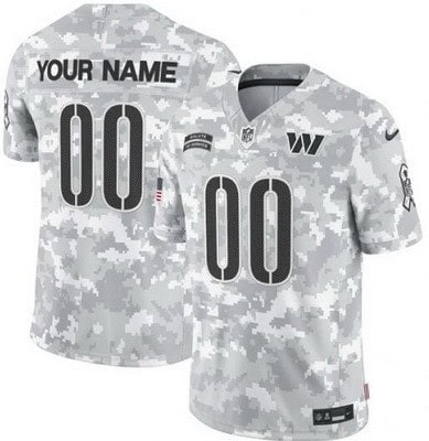 Washington Commanders Customized Limited Arctic Camo 2024 Salute to Service Jersey