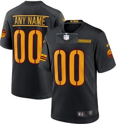 Washington Commanders Customized Limited Black Vapor Jersey