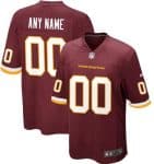 Washington Football Team Customized Game Red Jersey