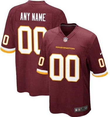 Washington Football Team Customized Game Red Jersey