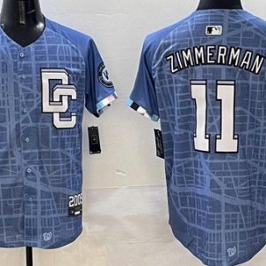 Washington Nationals #11 Ryan Zimmerman Blue 2025 City Connect Limited Jersey