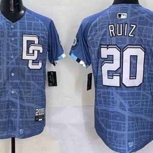 Washington Nationals #20 Keibert Ruiz Blue 2025 City Connect Limited Jersey