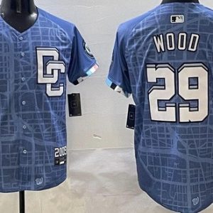 Washington Nationals #29 James Wood Blue 2025 City Connect Limited Jersey