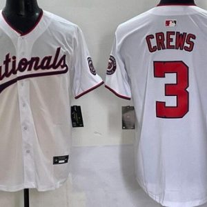 Washington Nationals #3 Dylan Crews White Limited Jersey