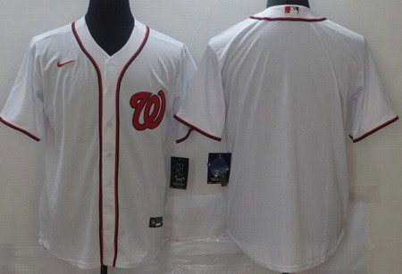 Washington Nationals Blank White Cool Base Jersey