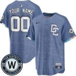 Washington Nationals Customized Blue 2025 City Connect Limited Jersey