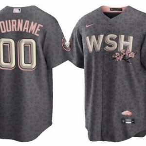 Washington Nationals Customized Gray 2022 City Connect Cool Base Jersey