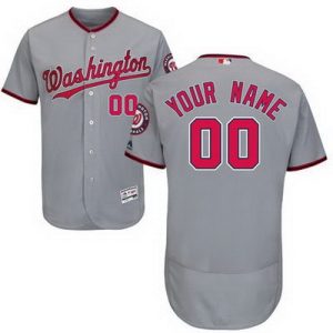 Washington Nationals Customized Gray FlexBase Jersey