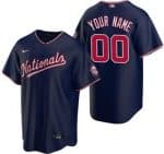 Washington Nationals Customized Navy Alternate Cool Base Jersey