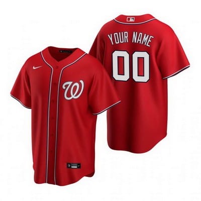 Washington Nationals Customized Red 2020 Cool Base Jersey