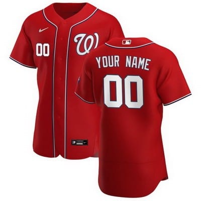 Washington Nationals Customized Red 2020 FlexBase Jersey