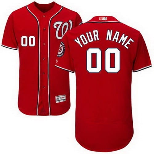 Washington Nationals Customized Red FlexBase Jersey