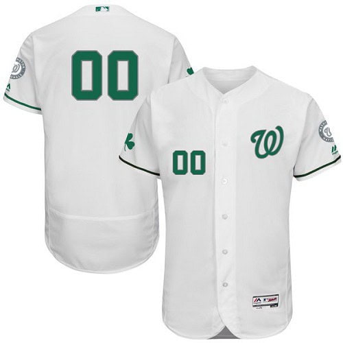 Washington Nationals Customized White Celtic FlexBase Jersey