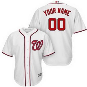 Washington Nationals Customized White Cool Base Jersey