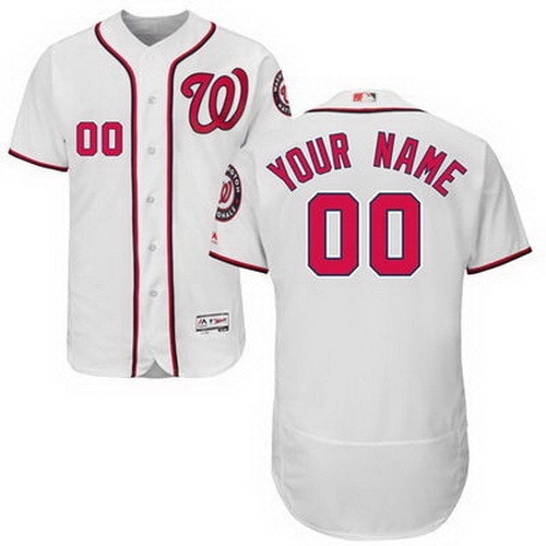 Washington Nationals Customized White FlexBase Jersey