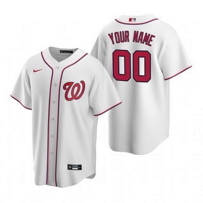 Washington Nationals Customized White Home 2020 Cool Base Jersey