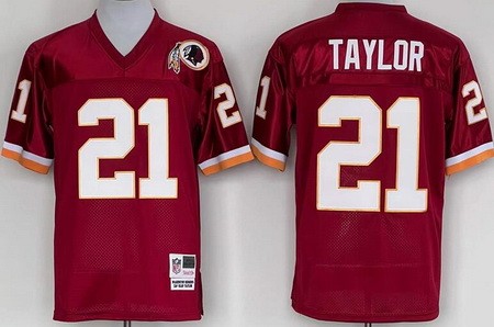 Washington Redskins #21 Sean Taylor Red Throwback Jersey