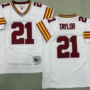 Washington Redskins #21 Sean Taylor White 2007 Throwback Jersey