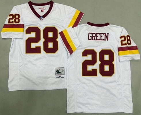 Washington Redskins #28 Darrell Green White 1991 Throwback Jersey