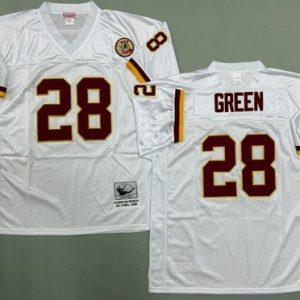 Washington Redskins #28 Darrell Green White Throwback Jersey
