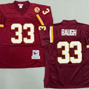 Washington Redskins #33 Sammy Baugh Red Throwback Jersey